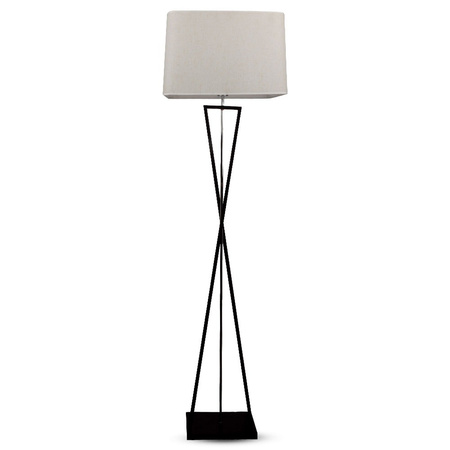 Stojací lampa E27 Square Black 160cm Ivory VT-7912 V-TAC