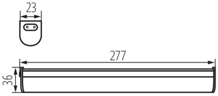 Lineární světlo LED pod skříňku 5W 490lm 4000K neutrální 150° obdélníková bílá Mera Kanlux