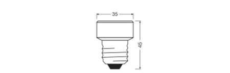 LED reflektorová žárovka E27 3,5W = 26W 270lm 2700K Warm 100° Dimmable FLAT LAMP Osram