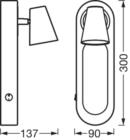 LED stropní nástěnné svítidlo pro povrchovou montáž 13W 490lm CCT Dekorativní bílý bod Neptune Ledvance
