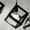 Stropní závěsné svítidlo TALUS Geometrická závěsná kostka pro LED 3x E27 LUMILED