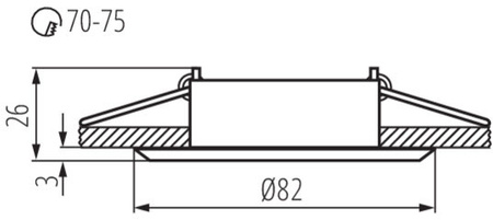 LED GU5.3 Kulaté hliníkové svítidlo Evit Kanlux Bodové LED svítidlo pro zápustnou montáž