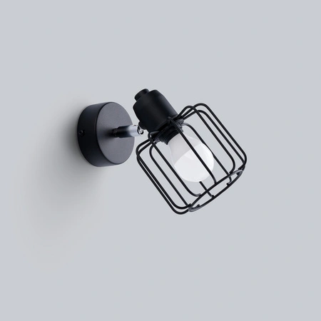 Nástěnné svítidlo BELUCI 1 E14 černé Moderní SOLLUX