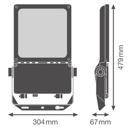 LED reflektor Venkovní reflektor 80W 12000lm 4000K IP66 Bílý reflektor Ledvance
