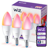 3x LED žárovka E14 Candle C37 4,9W = 40W 470lm 2200-6500K RGB + TW Smart SMART WiFi Bluetooth App WiZ