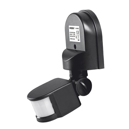 Venkovní světelný senzor pohybu a soumraku 1200W černý IP44 VL-SPW2B Videx
