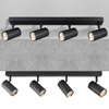 Nástěnné a stropní bodové svítidlo 4x GU10 Black Gold NICEA Sanico Goldlux
