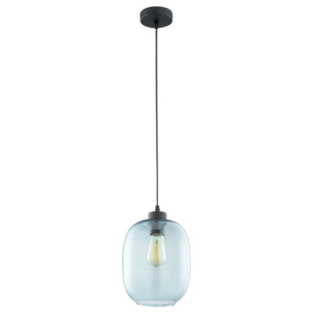 ELIO Závěsné stropní svítidlo černé a modré sklo moderní E27 3182 TK Lighting