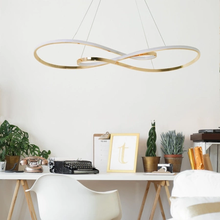 LED závěsné stropní svítidlo závěsné 50W 7800lm 4000K neutrální zlatá Zumba Sanico Goldlux