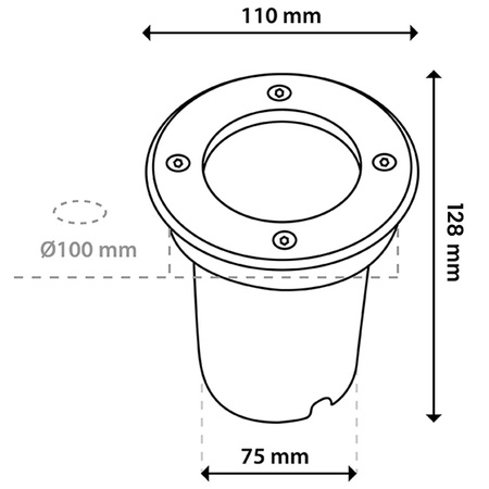 Venkovní osvětlení GU10, IP65 IK09 Kulatá CATIO 2 LUMILED