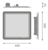 Venkovní stropní svítidlo LED 95W 12825lm 4000K Cold Surface Black IP66 Canopy Compact Ledvance