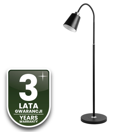 LED E27 černá s nastavitelnou výškou Kalso Lumiled Stojací lampa