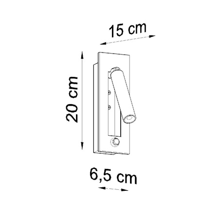 Nástěnné svítidlo Nástěnné svítidlo ENIF G9 Reflektor Moving Modern Black SOLLUX