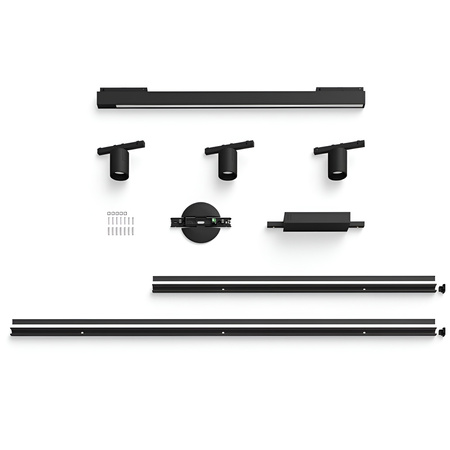 Perifo Lighting Rail Kit 1,5 m + 3x reflektor + LED světlo 44,6 W CCT RGB Philips HUE Bluetooth Black