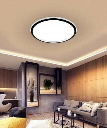 PLAFON LED lustr stropní svítidlo 66W 3000K-6500K černá + dálkový ovladač