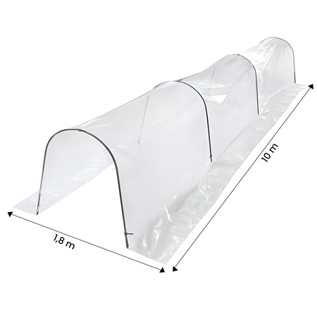 Mini zahradní skleník fóliový tunel 1.8 x 10 m