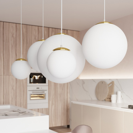 LED závěsné stropní svítidlo UGO E27 Hanging Sphere 30cm White Gold SOLLUX