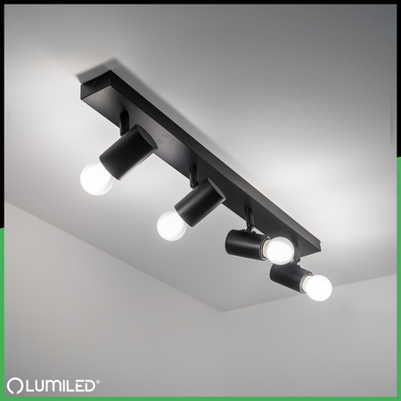 Stropní svítidlo SPOT TUBA Reflektor Halogenové svítidlo 4x E27 GLASA LUMILED