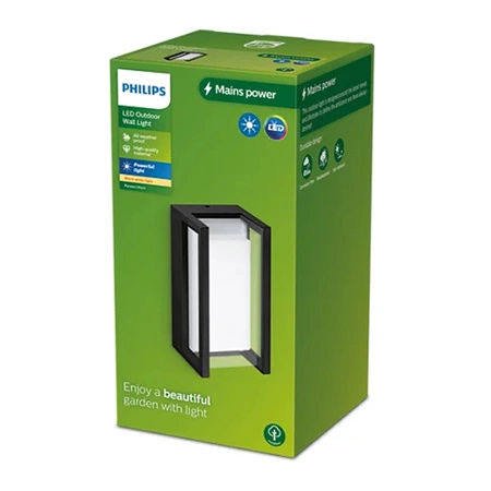Zahradní nástěnná LED lampa PYRONA 12W 2700K IP44 Obdélníková PHILIPS