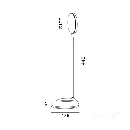 LED 5W 200lm CCT 270° dobíjecí růžová stolní lampa Visua Kobi