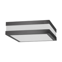 LED zahradní lampa nástěnná lampa STUTTGART E27 IP44 čtvercové stropní svítidlo bílá antracitová RABALUX
