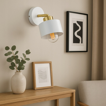 Nástěnné svítidlo Reflektor Nástěnné svítidlo E27 Moving White Gold Elza Masterled