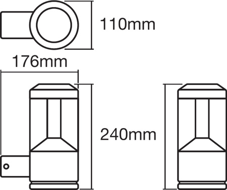 LED fasádní nástěnné svítidlo 12W LATARNIA Endura Style moderní LEDVANCE