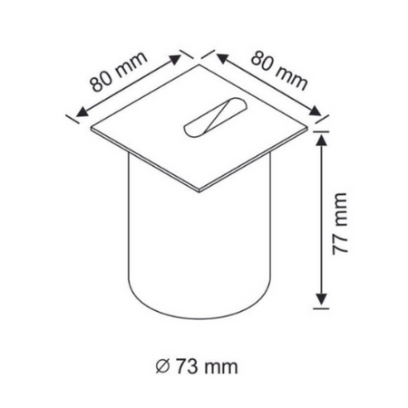 LED FASÁDNÍ schodišťové svítidlo ESPO 3W 4000K čtvercové GOLDLUX (Polux)