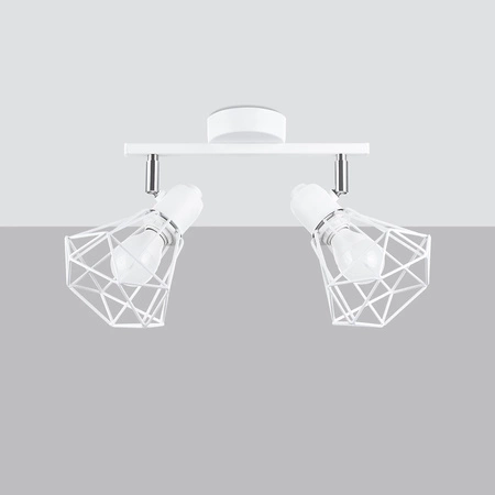 ARTEMIS 2 2xE14 Bílé moderní stropní svítidlo SOLLUX