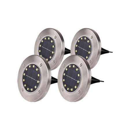 4x Zahradní lampa 12x LED SOLÁRNÍ ZEMNÍ IP54