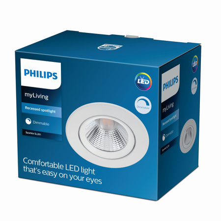 LED SPARKLE 5W 2700K Stmívatelná kruhová LED svítidla pod omítku bílá PHILIPS
