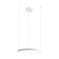 LED závěsné stropní svítidlo RIO 30W 3000K Lustr kulatý 55cm bílý SOLLUX