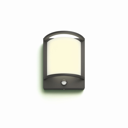 Zahradní lampa LED nástěnná lampa SAMONDRA IR myGarden 12W 2700K IP44 s pohybovým senzorem antracit PHILIPS