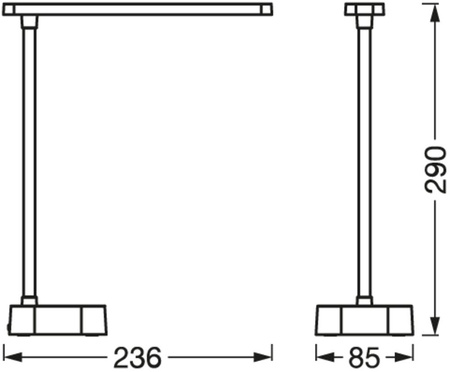 LED stolní lampa 5,2W 80lm 4000K neutrální stmívatelná baterie bílá Panan Ledvance