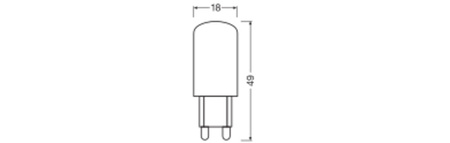 G9 LED žárovka v kapsli 3,2W = 30W 320lm 1800/2700K teplá bílá CRI90 300° bílá Stmívatelná SUPERSTAR PLUS CLASSIC Osram
