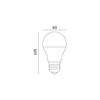 LED žárovka E27 Ball 9W 806lm 6500K Cold 240° LED2B Kobi