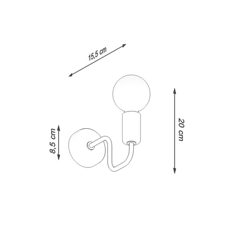 Nástěnné svítidlo VECTOR E27 Black Industrial SOLLUX