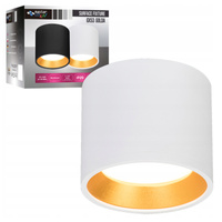 Přisazené LED GOLDA halogenové stropní svítidlo GX53 kulatá trubice bílá - zlatá