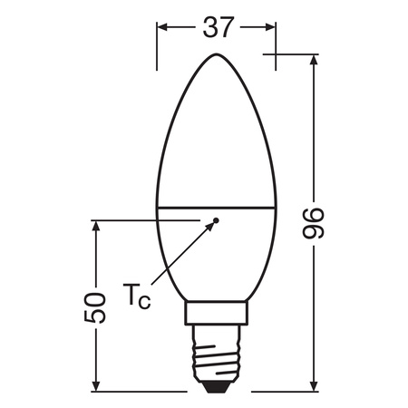 3x LED žárovka B37 Candle E14 4,9W = 40W 470lm 2700K Warm 220° PCR LAMPS Osram