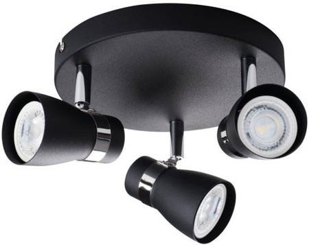 LED GU10 nastavitelné reflektorové stropní svítidlo černé Enali Kanlux