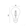 LED žárovka E27 Ball 12W 1521lm 3000K Warm 360° Filament Line Kobi