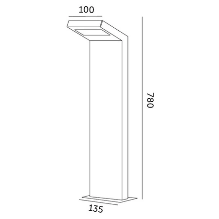 Venkovní LED zahradní lampa stojící INDUO S 10W 4000K IP54 78cm KOBI