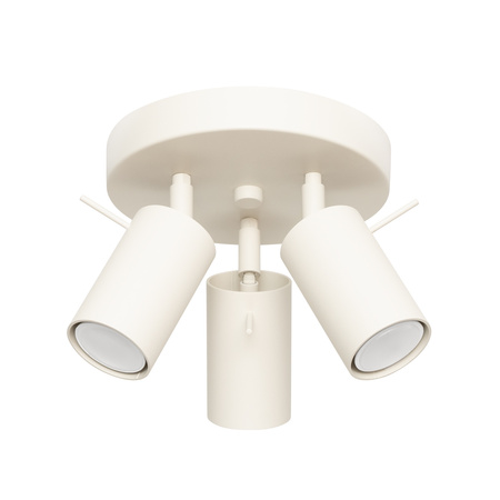 Plafond Tuba Bodové stropní svítidlo 3x GU10 Béžový kroužek Bittersweet Shimmer SL.1497 Sollux
