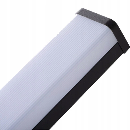 Nástěnné koupelnové LED svítidlo nad zrcadlo 8W 590lm 4000K Neutrální obdélníkové černé IP44 Asten Kanlux