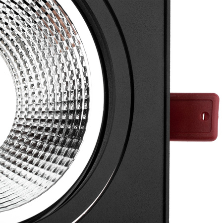 Podhledové svítidlo GU10, AR111 Nastavitelná Čtvercová Černá 14.5cm CARPI LUMILED