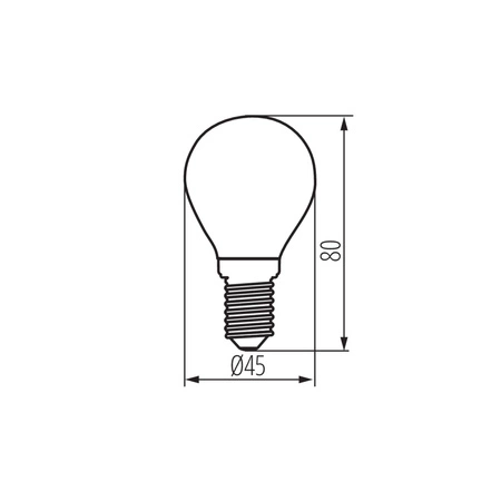 LED žárovka E14 G45 4,5W = 40W 470lm 2700K Warm XLED Filament Kanlux