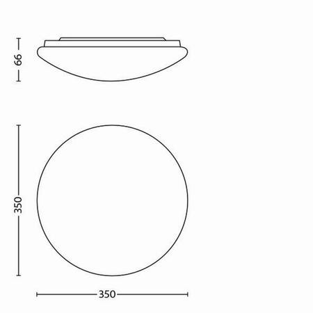 Plafond LED lampa pro povrchovou montáž WAWEL 17W CCT stmívatelná 35cm bílá kulatá PHILIPS