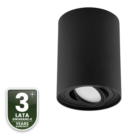 Povrchové Halogenové svítidlo GU10, SPOT TUBA 84mm Nastavitelná Kulatá Černá AMAT-M LUMILED