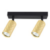 Spot Tuba Reflector Halogenové stropní svítidlo 2x GU10 Moving Black Gold Glamour Masterled