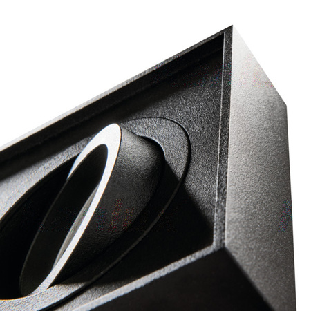 Kruhové stropní bodové svítidlo nastavitelné GU5.3 GU10 Square Black Mini Kanlux